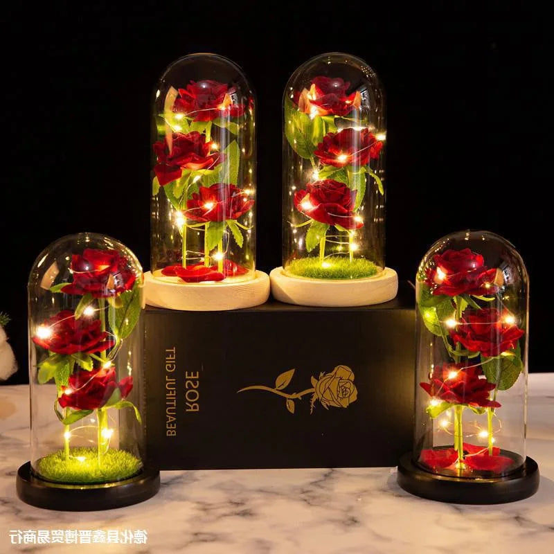 Eternal LED Rose in Glass Dome – Romantic Valentine’s Gift