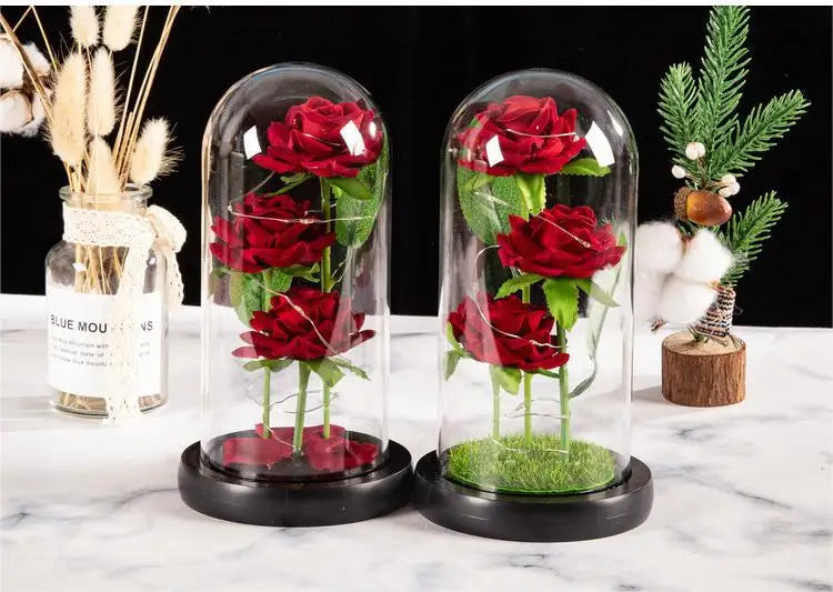 Eternal LED Rose in Glass Dome – Romantic Valentine’s Gift