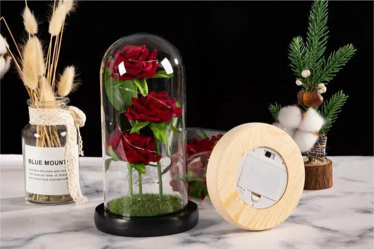 Eternal LED Rose in Glass Dome – Romantic Valentine’s Gift